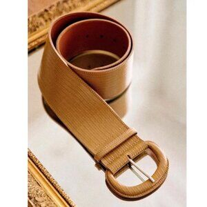 Sezane masha belt in embossed sand